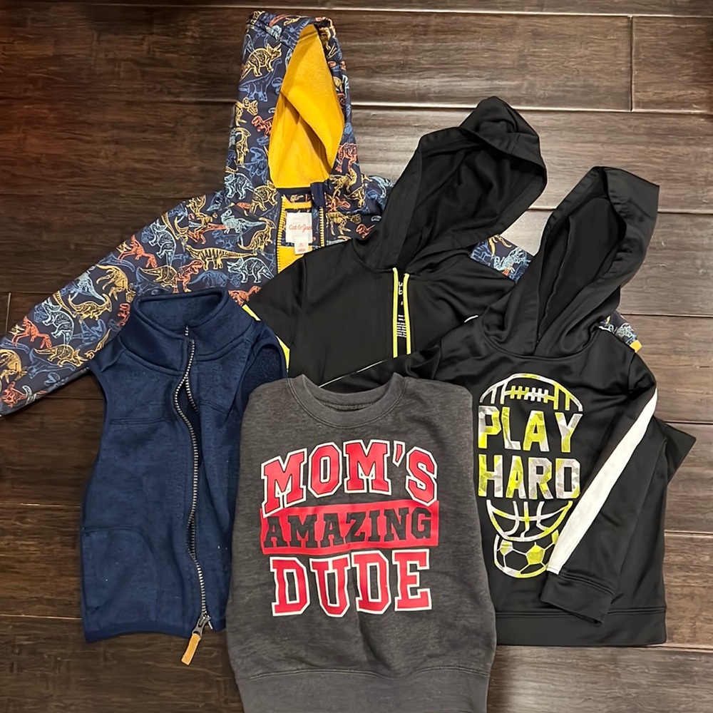 3t assorted jacket,vest, sweatshirt set